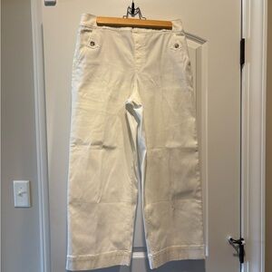 Spanx White Stretch Twill Pants